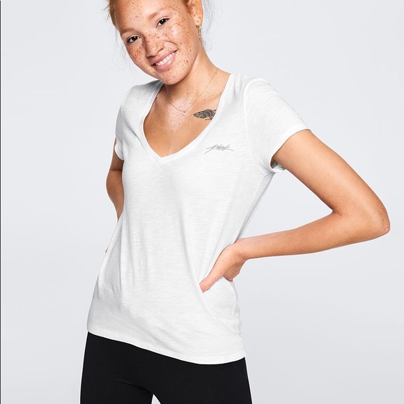 Ivory Bling V-neck Tee (S-XL) main image 1